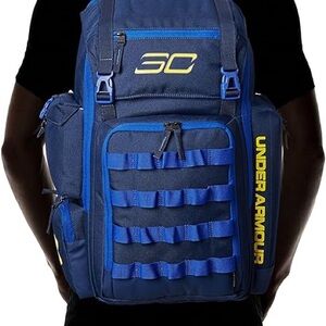 Under Armour Steph Curry Storm Blue and Yellow Backpack